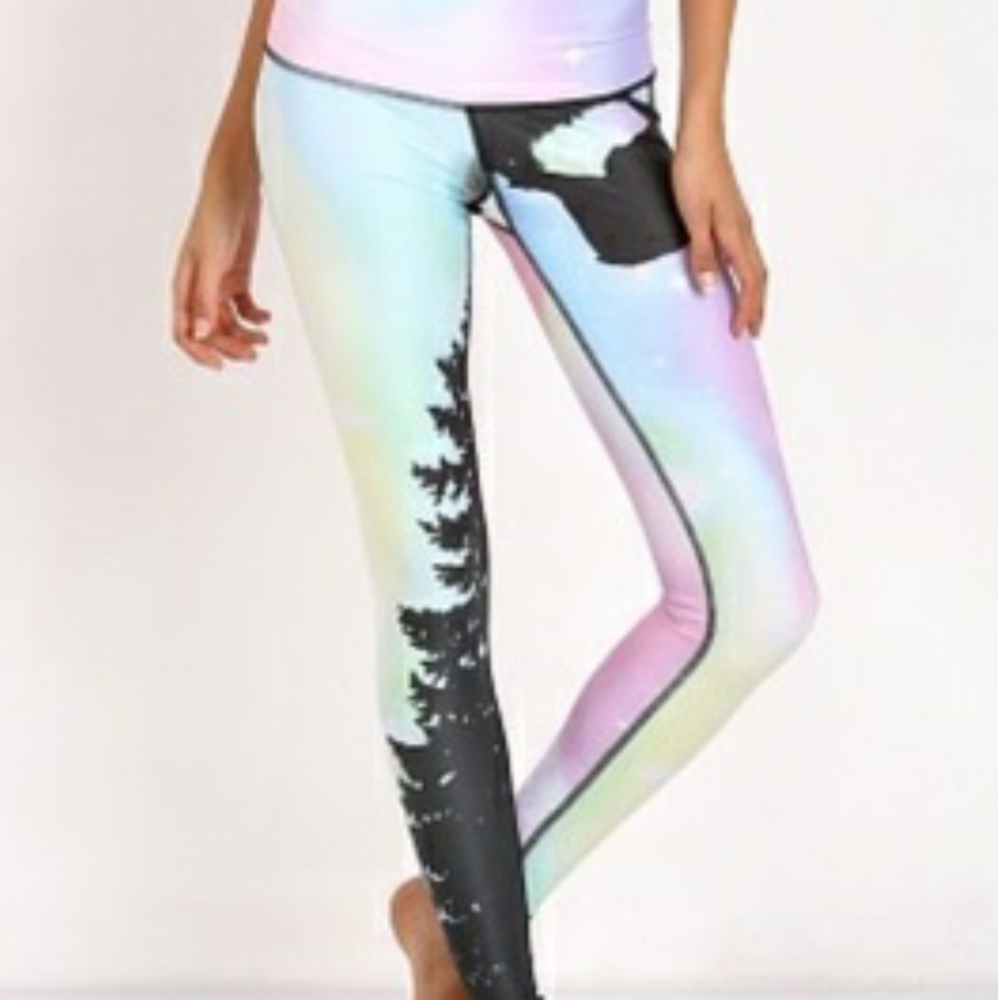 Teeki Vintage Northern Lights Yoga Pants M